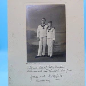 Infante Gonzalo & Infante Juan, Count of Barcelona SIGNED 1924 - ROYALTY PHOTO - Picture 1 of 6