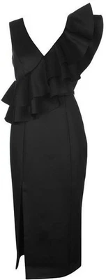 Issa black frill cocktail dress Size UK 12 - Image 1 of 4