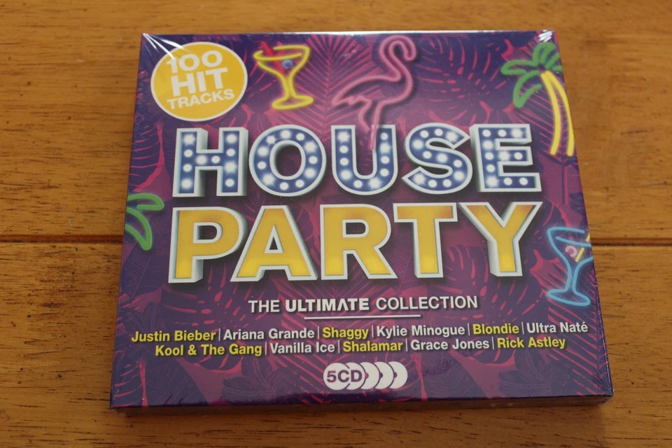 100 Hits House Party The Ultimate Collection 5CD Set Pop Dance Disco Funk New Foto 1 de 2