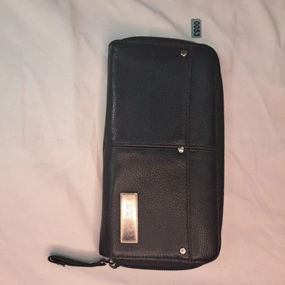 Kenneth Cole Reacciones Cartera Cuero Genuino Negro Foto 1 de 4