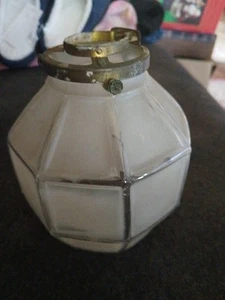 "Antigua lámpara de vidrio esmerilado Art Deco vintage aplique de luz pantalla 2 1/4"" apertura" - Imagen 1 de 10