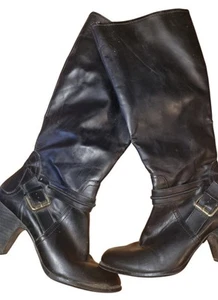 NINE WEST V Black Knee High Boots, Size 10, Excellent Condition Only Worn Once - Picture 1 of 5