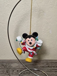 Mickey Mouse im Weihnachtsmann Anzug Disney Figur Baumschmuck von Grolier - Bild 1 von 8