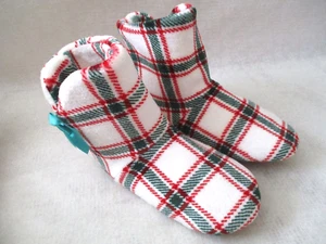 JEFFREY BANKS SCOTTIE & WESTIE FAUX FUR PLUSH BOOTIES SIZE M 7/8 - NEW - Picture 1 of 6