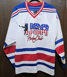 Red, White & Blue USA Hockey Club Hockey Jersey Youth Large - Picture 1 of 2