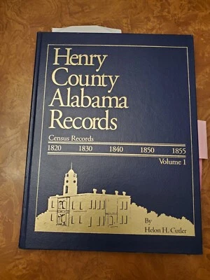 Henry County Alabama Records - 1820 to 1855 (volume I) Signed and numbered - Image 1 of 4