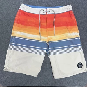 O'Neill Hyperfreak Board Shorts Sunset Stripe Swim Trunks Size 30 - Picture 1 of 12