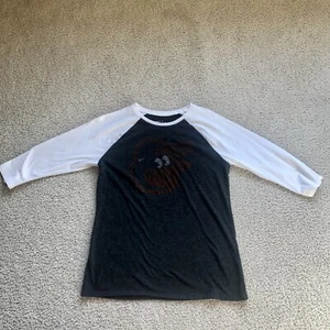 Nike MLB Baltimore Orioles 3/4 Sleeve Shirt Women's Medium Gray White - Picture 1 of 8