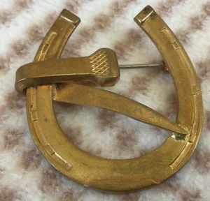Disfraz de zapatos de caballo y uñas joyería pasador de oro - Imagen 1 de 2