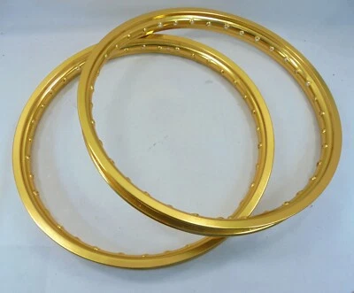 HONDA C200 CT200 CA200 [C200 1963-1968] ALUMINIUM GOLD F&R WHEEL RIM DOT 17"/17" Foto 1 de 4