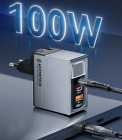 100W GaN smart Charger USB-C Fast Type C UK Plug Wall Charger GaN Tech Adapter