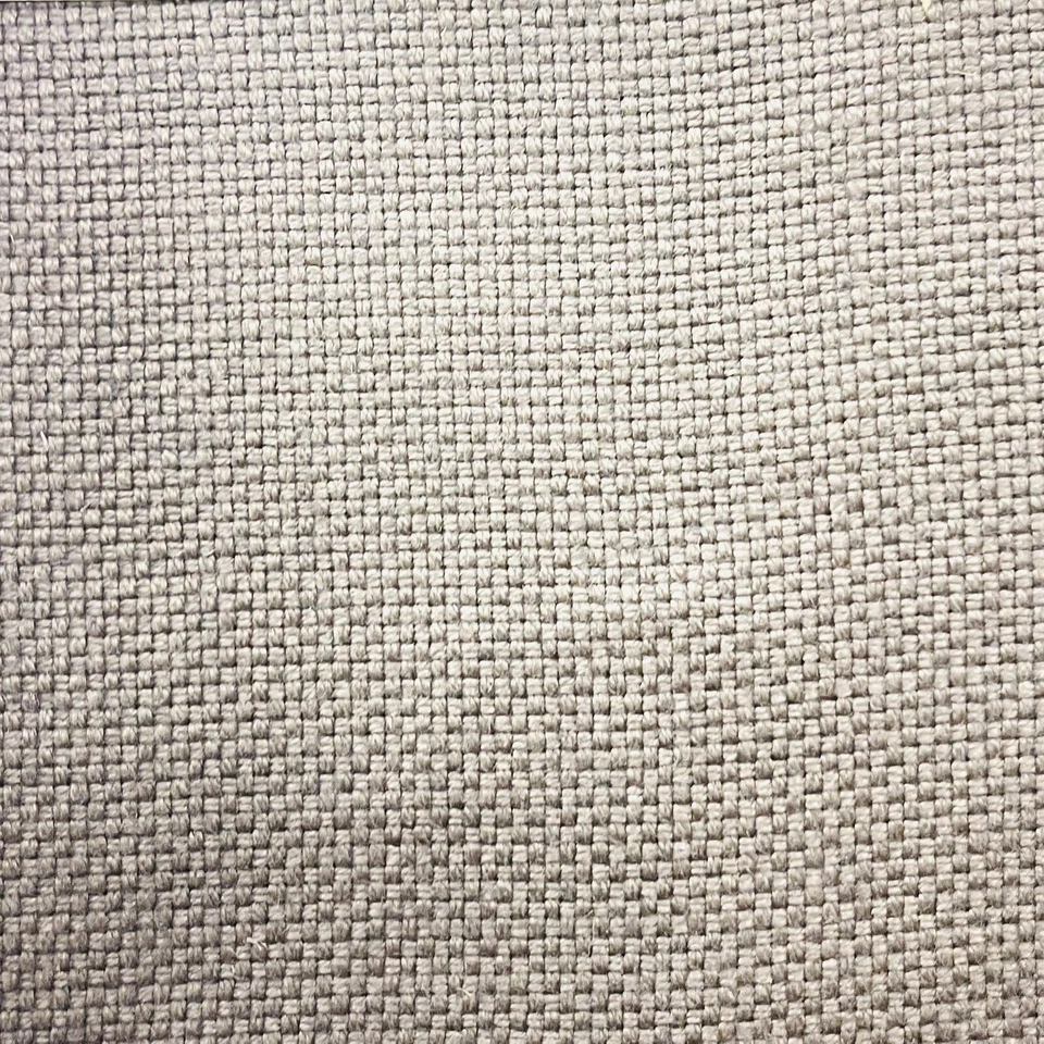 100% BELGIAN LINEN BASKET WEAVE UPHOLSTERY FABRIC IN NICKEL BY THE YARD - Image 1 of 1