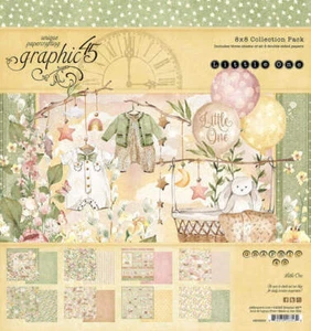 GRAPHIC 45 "LITTLE ONE" 8X8 PAPER PACK 24 SHEETS BABY INFANT SCRAPJACK'S PLACE - Picture 1 of 9