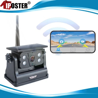 Solar Wireless Magnetic Backup Camera 9600mah APP Camera for Truck Trailer RV - Image 1 of 4