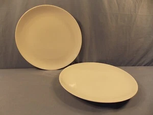 Crate & Barrel "All White" 2 Dinner Plates 11" - Picture 1 of 4