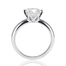 3/4 CT Diamond Engagement Ring Round Cut F/VS1 14K White Gold Size 6