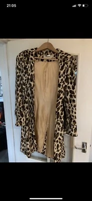 Karen Millen Leopard Print Coat Size 8 - Image 1 of 4