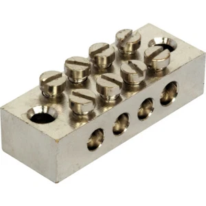 4 WAY 8 WAY MAIN EARTH CABLE CONNECTOR BLOCK TERMINAL CONNECTION UNIT LARGE 16MM - Picture 1 of 7