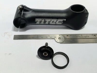 TITEC Stem 110mm 1 1/8 Threadless 25.4mm Clamp ALUMINUM  GIANT STEM CAP & COLLAR - Image 1 of 4