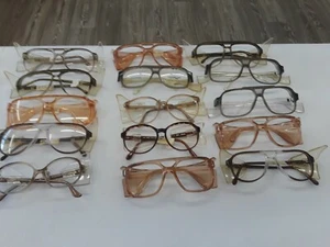 Bulk of 15 pair Safety Eyeglasses Optical Frames RETRO plastic assorted vintage - Picture 1 of 9