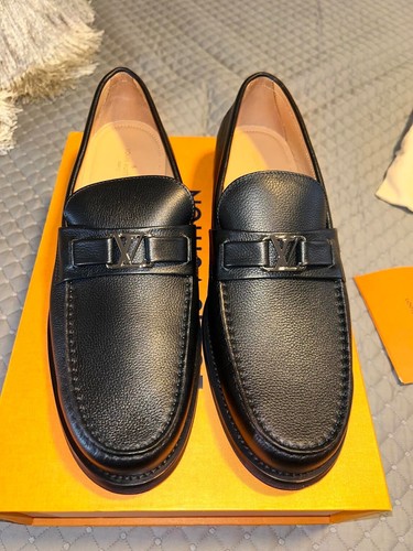 LOUIS VUITTON（LV） Louis Vuitton mocassino maggiore nero da uomo in pelle US11 10UK (BJEL1XTG02M100) nero