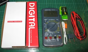 Multimetro DURATOOL - 600V AC/DC Multimetro digitale con cavi D03144 senso temperatura - Foto 1 di 4
