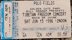1996 Foo Fighters Sonic Youth Beastie Boys Tibetan SF CA Concert Ticket Stub - Picture 1 of 2