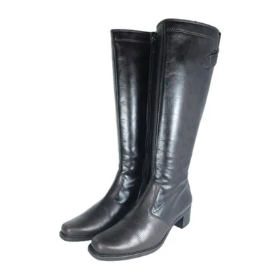 Botas de motociclista PAUL GREEN US7,5E AU5 de cuero marrón con cremallera completa para mujer  Foto 1 de 4