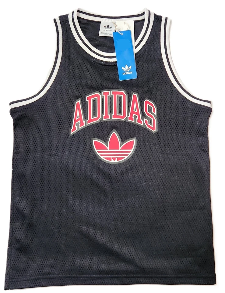 Adidas Boys' Originals Mesh Tank Top - Black - L