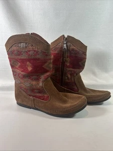 Minnetonka Women's Moccasin Southwest Boot 1573 Baja Brown Suede Leather Size 7 - Picture 1 of 9