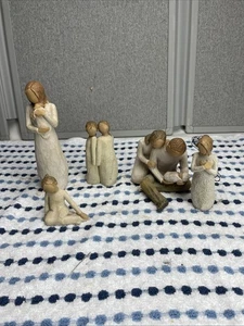 Lot  5 WILLOW TREE Figurines Angel of Mine Friendship New Life Two Alike - Picture 1 of 8