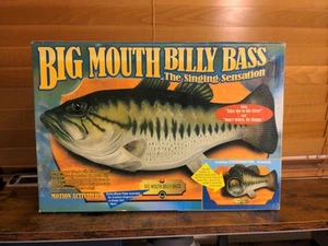 Big Mouth Billy Bass The Singing Fish 1998 Gemmy Neu in offener Verpackung "Don't Worry" - Bild 1 von 7