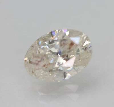 Diamante suelto mejorado natural ovalado color H certificado de 1,55 quilates 8,56 x 6,25 mm Foto 1 de 4