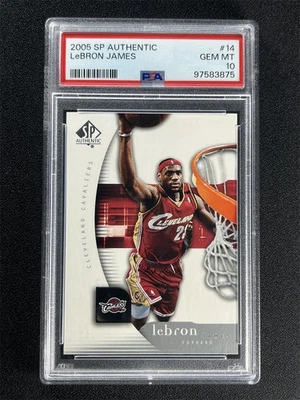 2005-06 Upper Deck Sp Authentic Basketball Lebron James #14 Cavaliers PSA 10 MT - Image 1 of 2