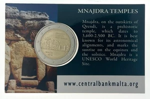 Coincard 2 Euro Sondermünze Malta 2018"Mnajdra Tempel" - Picture 1 of 1