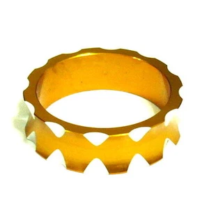 gobike88 Krex Alloy Headset Spacer, 10mm, for 1-1/8" headset, 4g, Gold, P38 - Picture 1 of 1