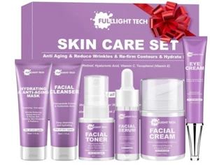 Hautpflegeset, Anti Aging Hautpflegeset, Falten reduzieren & Haut mit Feuchtigkeit versorgen, Gesicht... - Bild 1 von 3