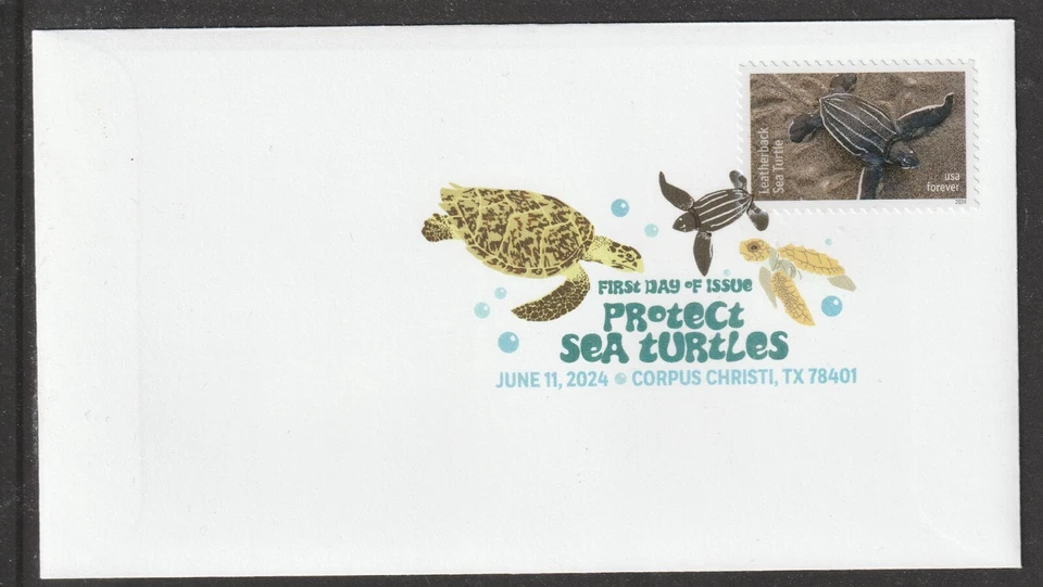 US 5867 Protect Sea Turtles Leatherback DCP FDC 2024 - Image 1 of 1