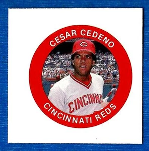 1984 Fun Foods Proof CESAR CEDENO (Cincinnati Reds) ex-mt - Picture 1 of 1