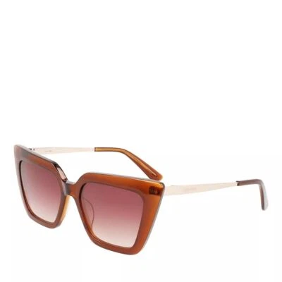 New Calvin Klein CK-22516S 261 Crystal Caramel Sunglasses w/Gradient Brown Lens - Image 1 of 4