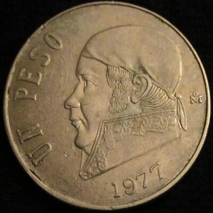 MÉXICO, 1 PESO 1977, FECHA DELGADA, XF. - Imagen 1 de 2