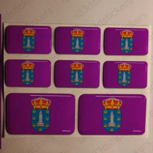 Pegatina A Coruña España Resina Cúpula Pegatinas Bandera 3D Vinilo Adhesivo Calcomanía - Imagen 1 de 1