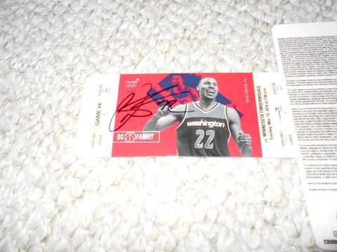 Washington Wizards Unused Ticket VIP 2018 Otto Porter Autographed Cover