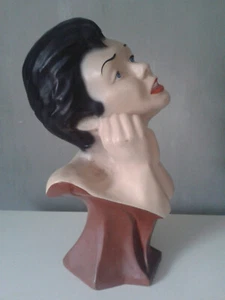 Große originale Art Deco Frauenbüste 53 cm Sammlerobjekt um 1930 - Bild 1 von 9