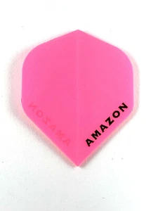 Nuevo Juego de 3 Dardos Estándar Vuelos 3 Rosa Despiadado Amazon Para Acero o Suave - Imagen 1 de 3