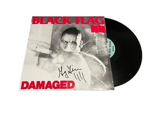 GREG GINN BLACK FLAG GUITARIST SIGNED AUTOGRAPH DAMAGED VINYL LP PROOF BECKETT - Picture 1 of 4