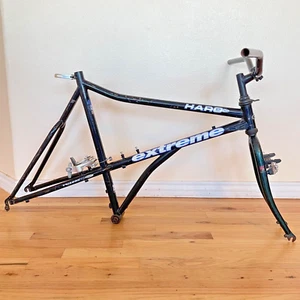 Vintage Haro Extreme Elevated Chainstay 21.5 MTB Triangle Frame 26 Black Large - Picture 1 of 17