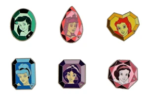 6 Prinzessin Edelsteine Disney Parks spezifisches Trading Pin Set ~ authentisch ~ brandneu - Bild 1 von 1