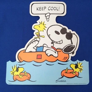 Snoopy Keep Cool Karte Erdnüsse Schulz Snoopy Woodstock Schwimmen Vintage 1971 Neu - Bild 1 von 9