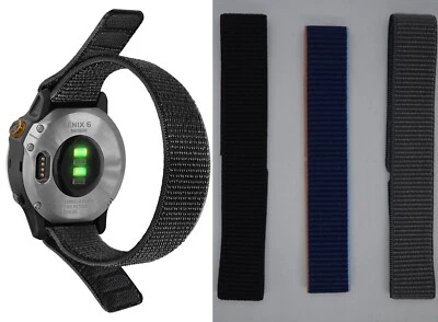 PAPG SPORTS Stoff Uhrenarmband für Garmin Fenix 5S/5S Plus/6S Pro/7S 20mm Nylon atmungsaktiv